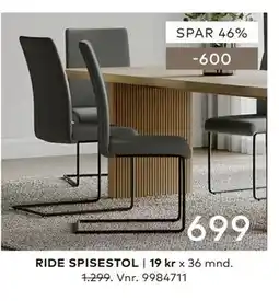 Skeidar RIDE SPISESTOL tilbud