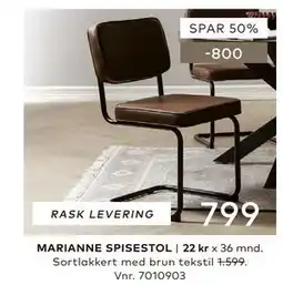 Skeidar MARIANNE SPISESTOL tilbud