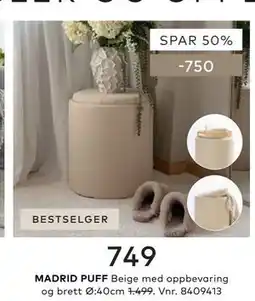 Skeidar MADRID PUFF tilbud