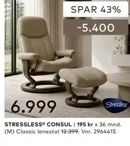 Skeidar STRESSLESS CONSUL tilbud