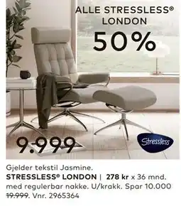 Skeidar STRESSLESS LONDON tilbud