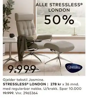 Skeidar STRESSLESS LONDON tilbud