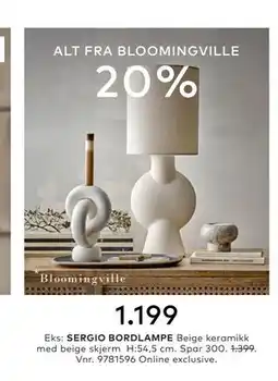 Skeidar SERGIO BORDLAMPE tilbud