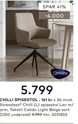 Skeidar CHILLI SPISESTOL tilbud