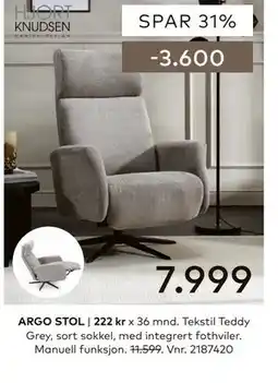 Skeidar ARGO STOL tilbud