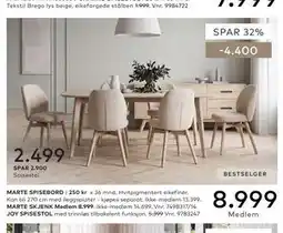 Skeidar MARTE SPISEBORD tilbud
