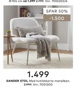 Skeidar SANDER STOL tilbud