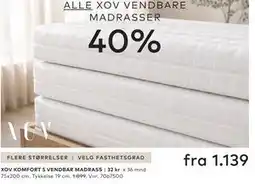 Skeidar XOV KOMFORT 5 VENDBAR MADRASS tilbud