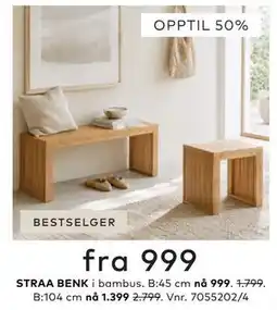 Skeidar STRAA BENK tilbud