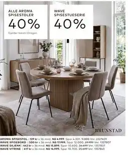 Skeidar AROMA SPISESTOL tilbud