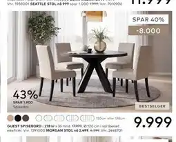 Skeidar GUEST SPISEBORD tilbud