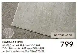 Skeidar GRANADA TEPPE tilbud