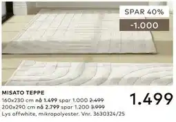 Skeidar MISATO TEPPE tilbud
