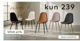 Skeidar VENUS SPISESTOL tilbud