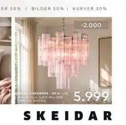 Skeidar PRAHA LYSEKRONE tilbud