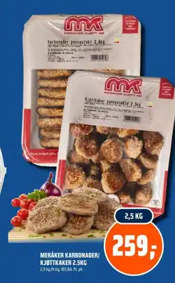 Coop Obs Meråker karbonader/ kjøttkaker 2.5kg tilbud
