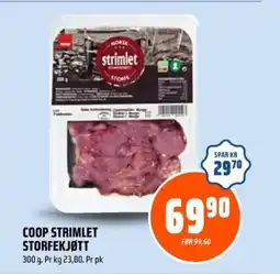 Coop Obs COOP STRIMLET STORFEKJØTT tilbud