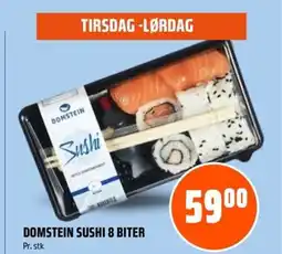 Coop Obs Domstein sushi 8 biter tilbud