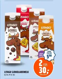 Coop Obs LITAGO SJOKOLADEMELK tilbud