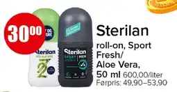 Spar Sterilan roll-on, Sport Fresh/Aloe Vera tilbud