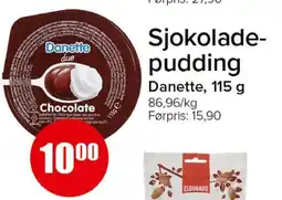 Spar Sjokoladepudding Danette, 115 g tilbud