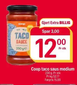 Coop Extra Coop taco saus medium tilbud