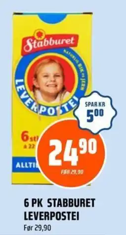 Coop Obs 6 pk stabburet leverpostei tilbud