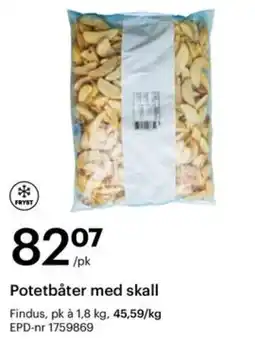 Storcash Potetbåter med skall tilbud