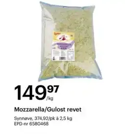 Storcash Mozzarella/Gulost revet tilbud