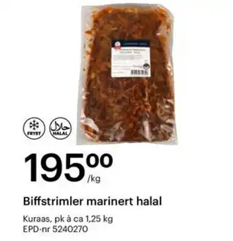 Storcash Biffstrimler marinert halal tilbud