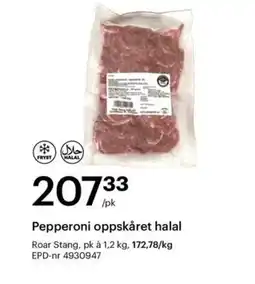 Storcash Pepperoni oppskåret halal tilbud