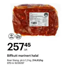 Storcash Biffkutt marinert halal tilbud