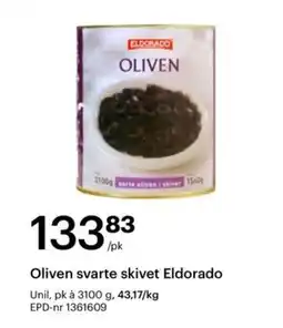 Storcash Oliven svarte skivet Eldorado tilbud