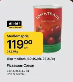 Storcash Pizzasaus Cæsar tilbud