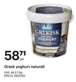 Storcash Unil Gresk yoghurt naturell tilbud