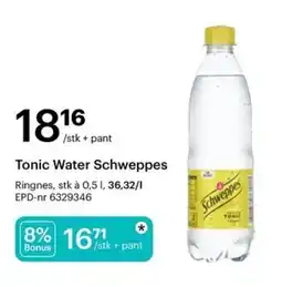 Storcash Tonic Water Schweppes tilbud