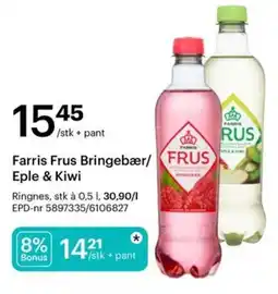 Storcash Farris Frus Bringebær/Eple & Kiwi tilbud