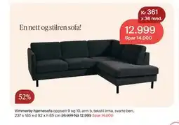 Møbelringen Vimmerby hjørnesofa tilbud