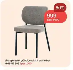 Møbelringen Vivo spisestol tilbud