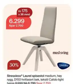 Møbelringen Stressless Laurel spisestol medium, høy rygg tilbud