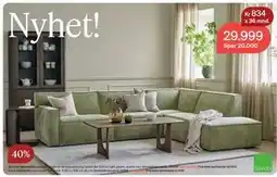 Møbelringen Bormio hjørnesofa tilbud