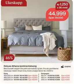 Møbelringen Deluxe Athena kontinentalseng tilbud