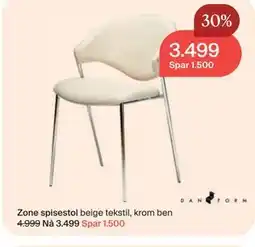 Møbelringen Zone spisestol tilbud