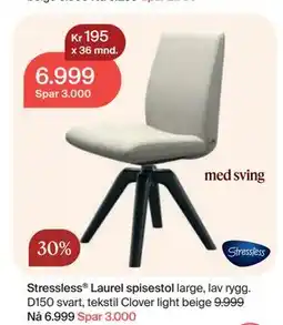 Møbelringen Stressless Laurel spisestol large, lav rygg tilbud