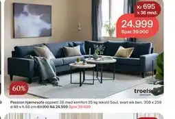 Møbelringen Passion hjørnesofa tilbud