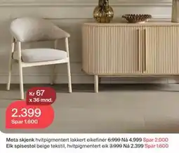 Møbelringen Elk spisestol tilbud