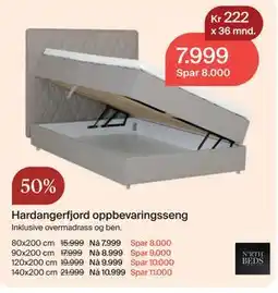 Møbelringen Hardangerfjord oppbevaringsseng tilbud