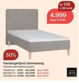 Møbelringen Hardangerfjord rammeseng tilbud