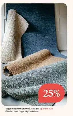 Møbelringen Sage teppe tilbud