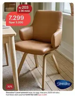 Møbelringen Stressless Laurel spisestol large, lav rygg, med arm tilbud